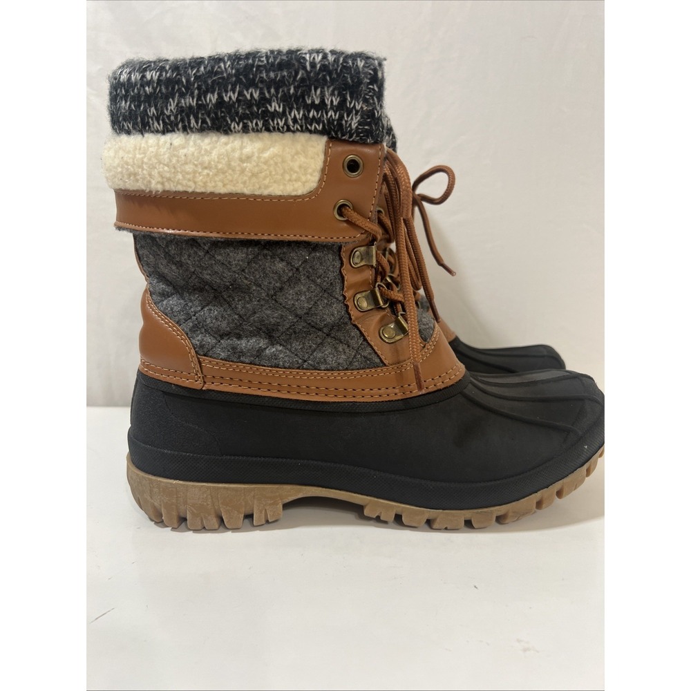 Aleader Men's Lace Up Winter Duck‎ Boots JL3 Brown/Grey Size US:8